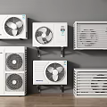 Modern air conditioner external unit 3d model