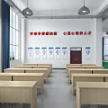 School Fitter Training Zone Featuring Green Floor Workbenches Blue Pillars And Equipment