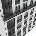 Modern High Rise Residential Building Exterior With Glass Windows And Facade Design