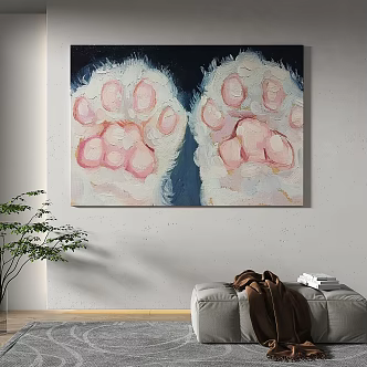 Simple abstract decorative painting 3d model