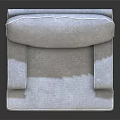 Light Gray Fabric Modern Minimalist Single Sofa With Comfortable Armrests And Seating