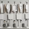 Modern Urinal Collection Showcasing Various Designs And Styles For Bathroom Spaces 3d model