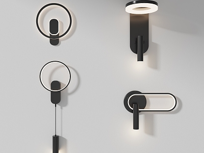 Wall lamp combination model