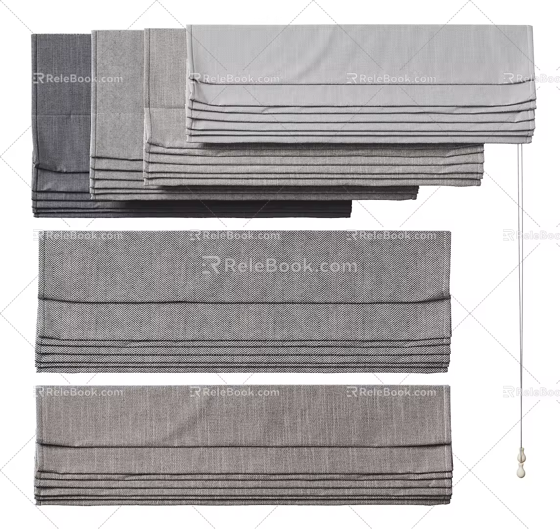 Modern Roman Curtain Roman Curtain Pull Curtain 3d model