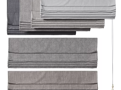 Modern Roman Curtain Roman Curtain Pull Curtain 3d model