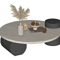 Modern Middle Ancient Style Coffee Table 3d model