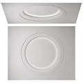 Modern White Round Recessed Ceiling Light Panel Design With Luminous Ring And Sleek Trim 3d model