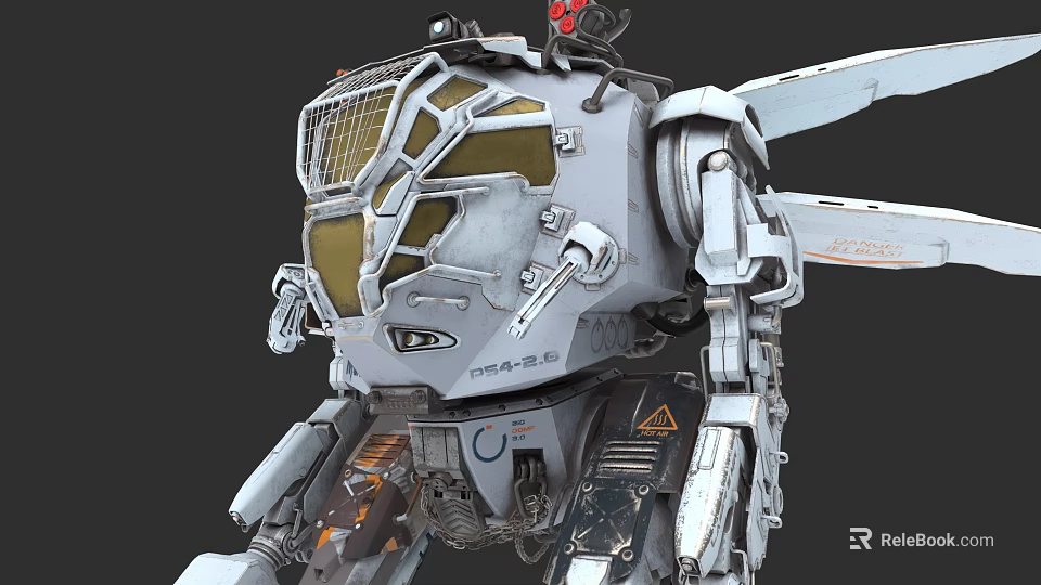 Futuristic Sci-Fi Robot With Armored Exterior Mechanical Limbs And Detailed Components 3d model 