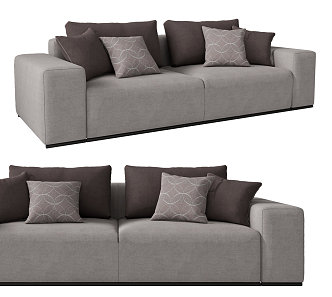 Modern double sofa 3d model