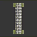 3D Rendered Stone Arch Bridge With Checkerboard Surface And Green Mossy Sides