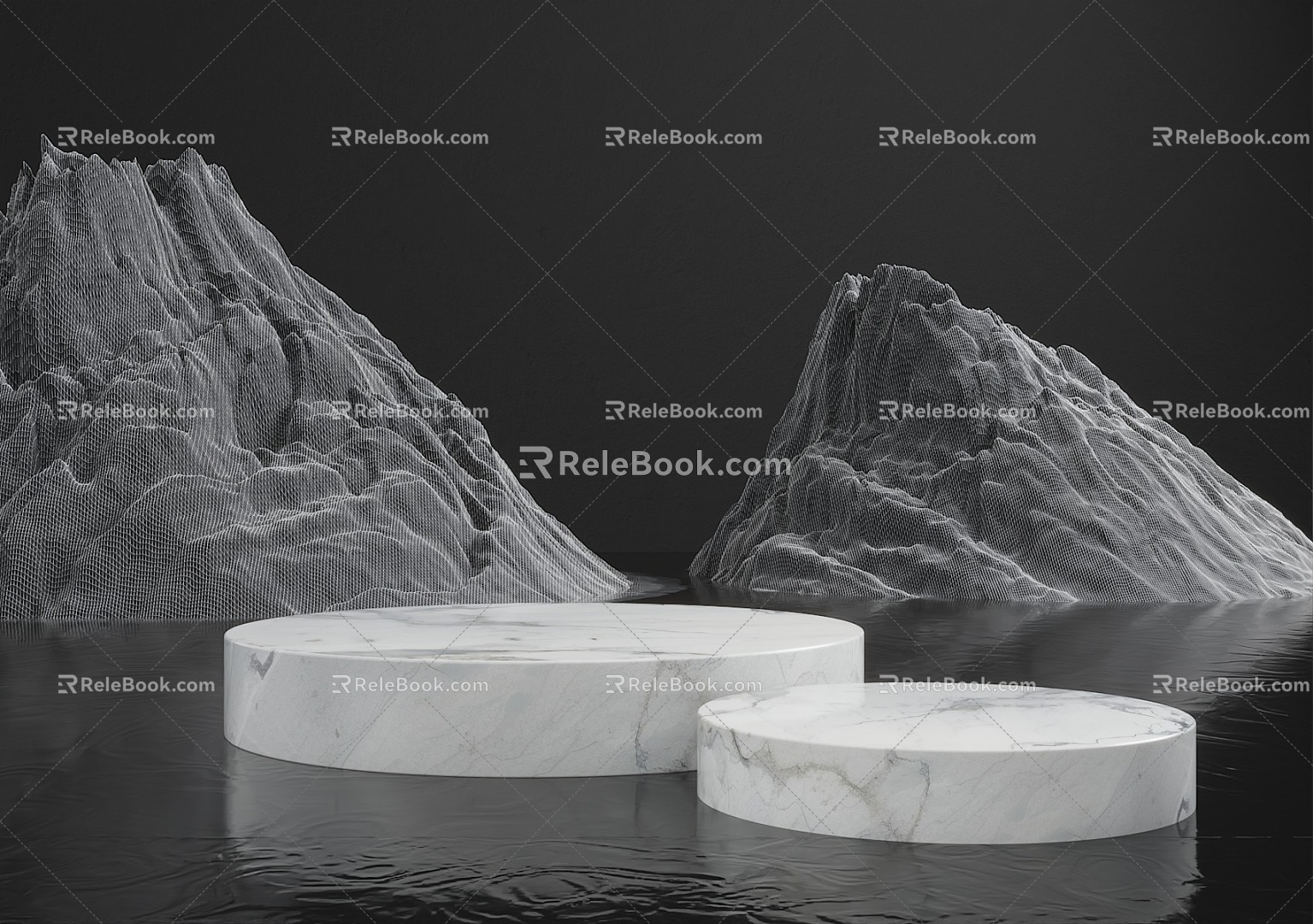 E-commerce product booth still life display desk e-commerce US Chen 3d model