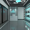 Modern Sports Shoe Specialty Store Interior With Altitude Sign Shelves And Seating Area