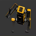 Yellow Quadruped Robot Showcasing Mechanical Legs With Agile Movement And Modern Design