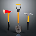 spade shovel tool hardware tools processing tools 3d model