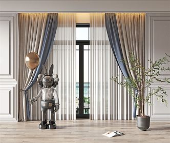 Modern Curtains 3d model