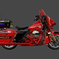 Los Angeles Electric Glide Police Car 3d model