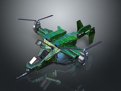 Industrial LOFT Helicopter Sci-Fi Helicopter Spaceship model