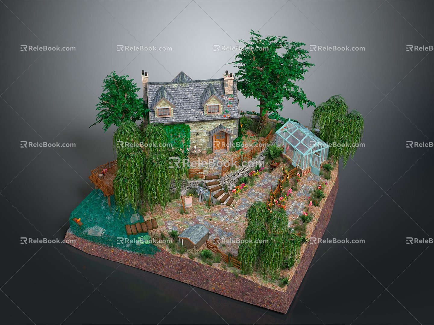 Cartoon Landscape Animation Landscape Landscape Landscape Landscape Rural Landscape Painting Outdoor Landscape Rural Landscape 3d model