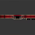 Red Electric Guitar With Glossy Body Rosewood Neck And Dual Pickups Isolated On Dark Background