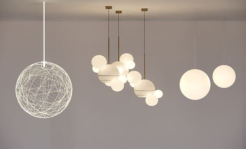 Modern chandelier Simple chandelier Spherical lamp 3d model