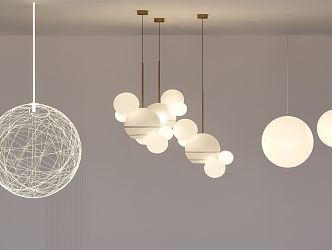 Modern chandelier Simple chandelier Spherical lamp 3d model