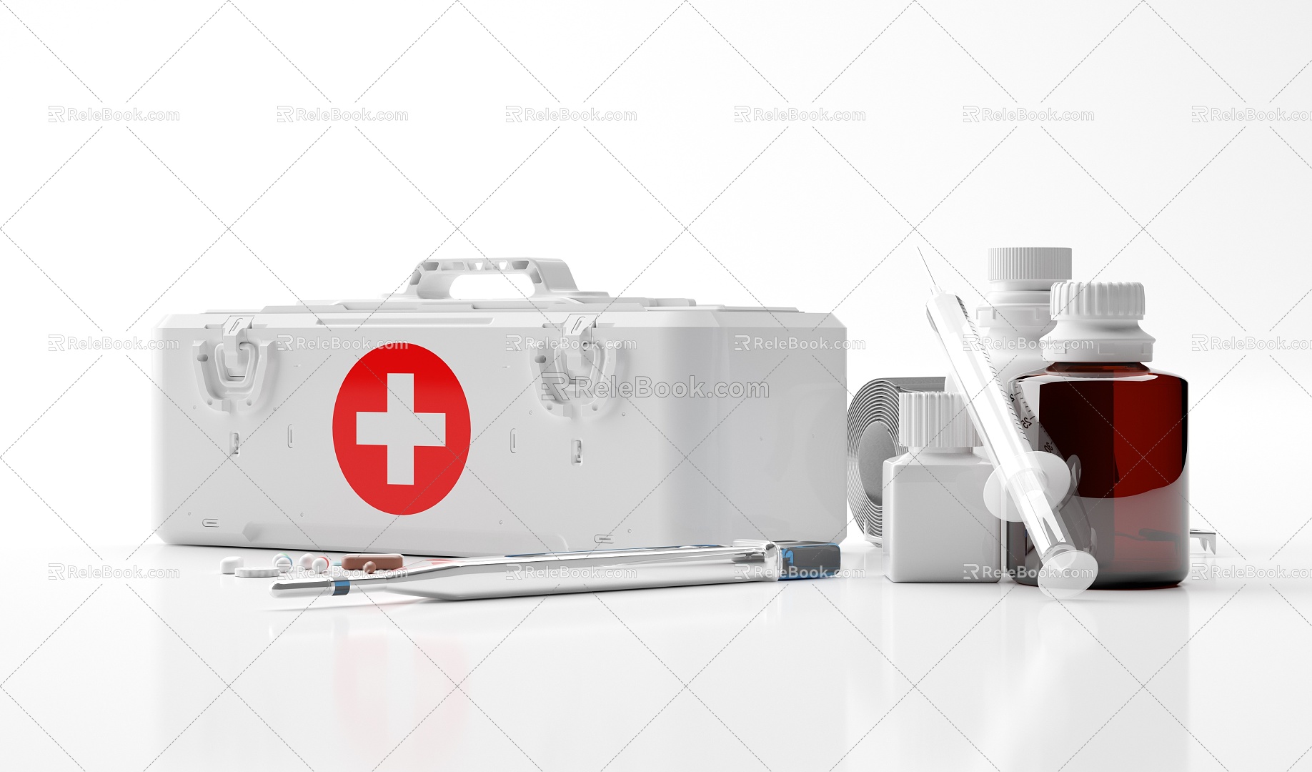 Modern first aid kit Medical first aid kit model