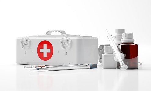 Modern first aid kit Medical first aid kit 3d model