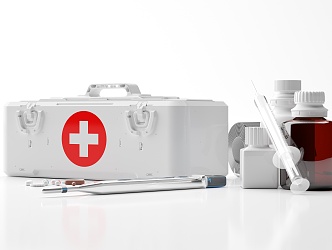 Modern first aid kit Medical first aid kit 3d model