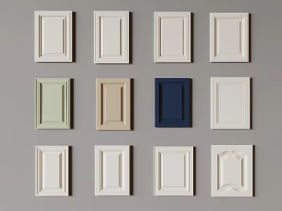 Wardrobe Doors with Multiple Styles and Various Color Options for Home Closet 3d model