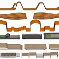 Diverse Landscape Seating Designs With Curved Shapes And Wooden Textures