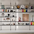 New Ornaments Combination Bookshelf Bookcase Teapot 3d model