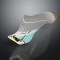 Modern Car Seat Design Featuring White Blue Accents And Ergonomic Shape