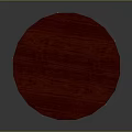 Dark Red Round Wooden Table With Drawers Spiral Pedestal Leg And Brass Wheeled Feet