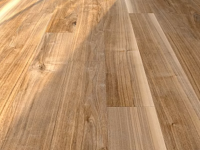 Wooden Floor Planks Showcasing Natural Grain And Warm Light Shadow Effects 3d model