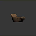 Traditional Terracotta Household Vessel with Leaf Shaped Handle and Central Hole