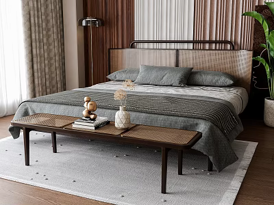 Wind double bed 3d model