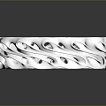 Transparent Crystal Braided Bracelet With Textured Loop And Reflective Surface 3d model