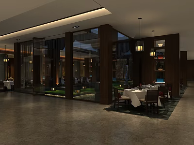 Luxury Hotel Lobby Interior With Modern Design Chandeliers And Marble Flooring 3d model