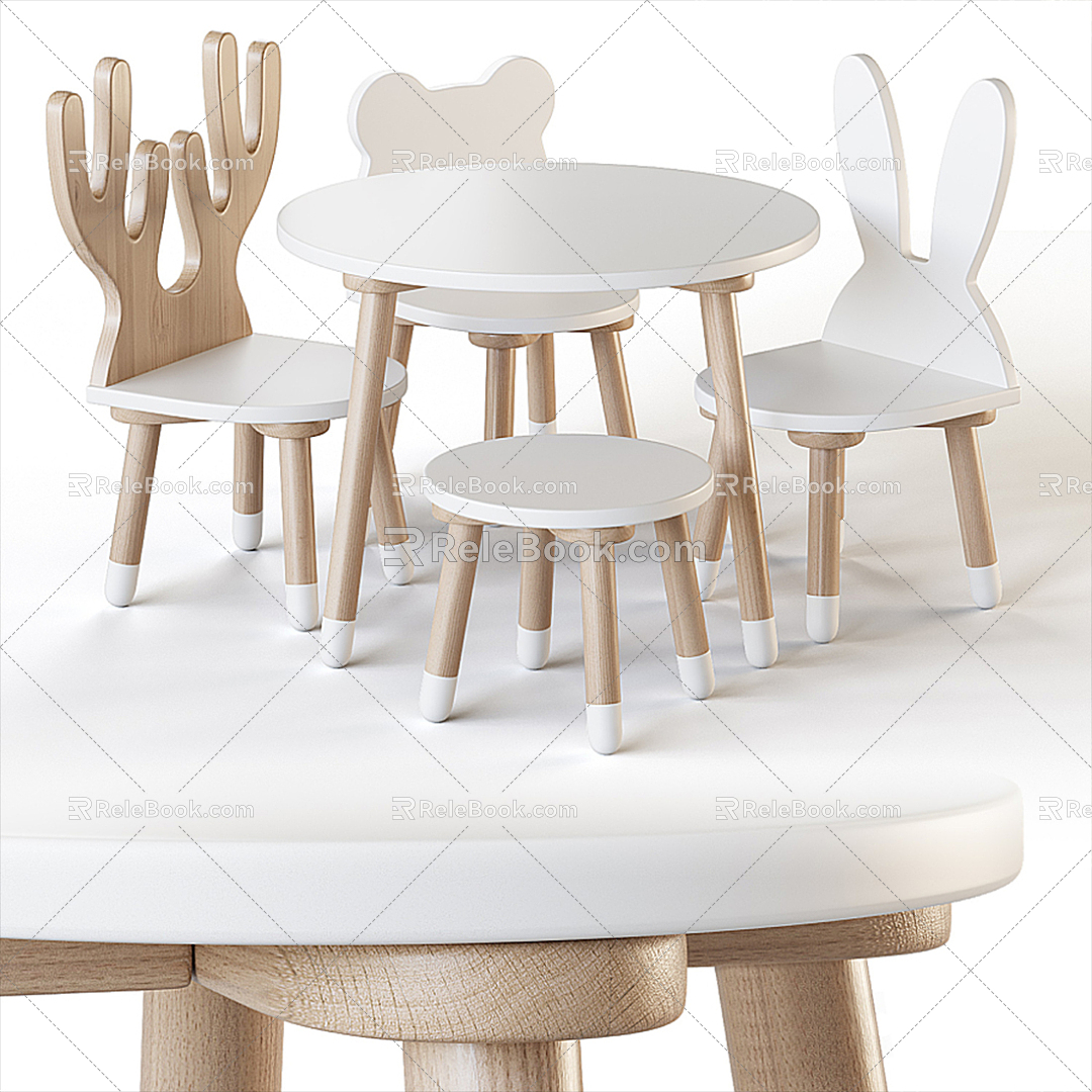 Modern Children's Tables and Chairs 3d model