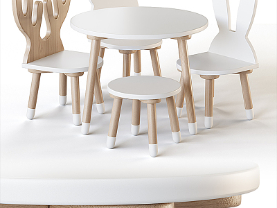 Modern Children's Tables and Chairs 3d model