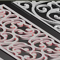 Various Decorative Room Dividers Featuring Intricate Floral And Geometric Patterns 3d model