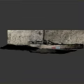 Archaeological Site Model Display With Sandy Ground Stone Artifacts And Red White Marker Pole