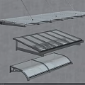 Glass Awnings With Metal Frames And Various Outdoor Shade Designs