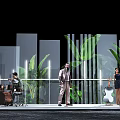 Elegant Floral Installation With Green Plants And Lighting For Stage Scene