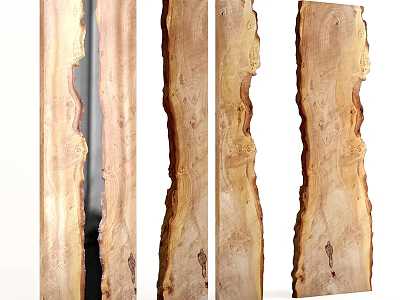 Natural Stone Wood Planks With Organic Edges And Unique Natural Texture 3d model