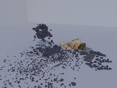 Modern Stone Gravel 3d model Modern Stone Gravel 3d model