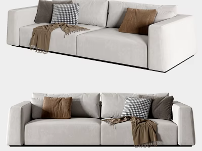 modern double sofa 3d model