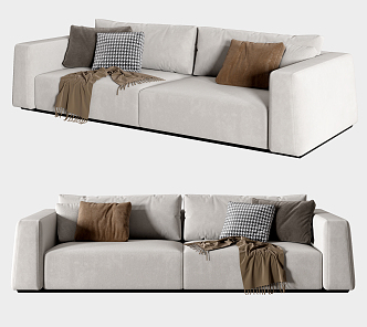 modern double sofa 3d model