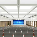 School Report Hall Multi-function Hall 3d model