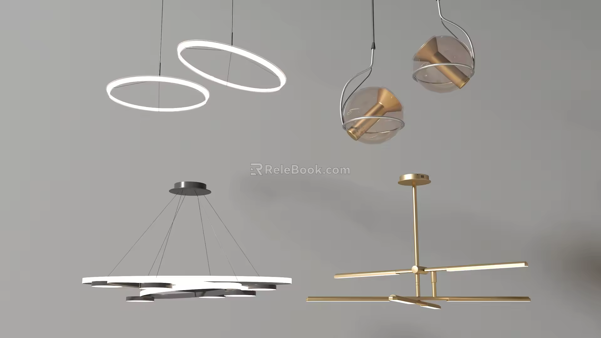 Modern chandelier 3d model
